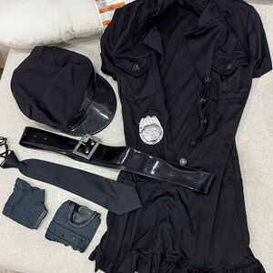 Black Police Costume Set
